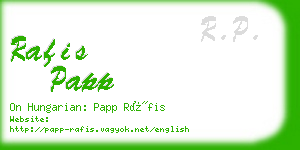 rafis papp business card